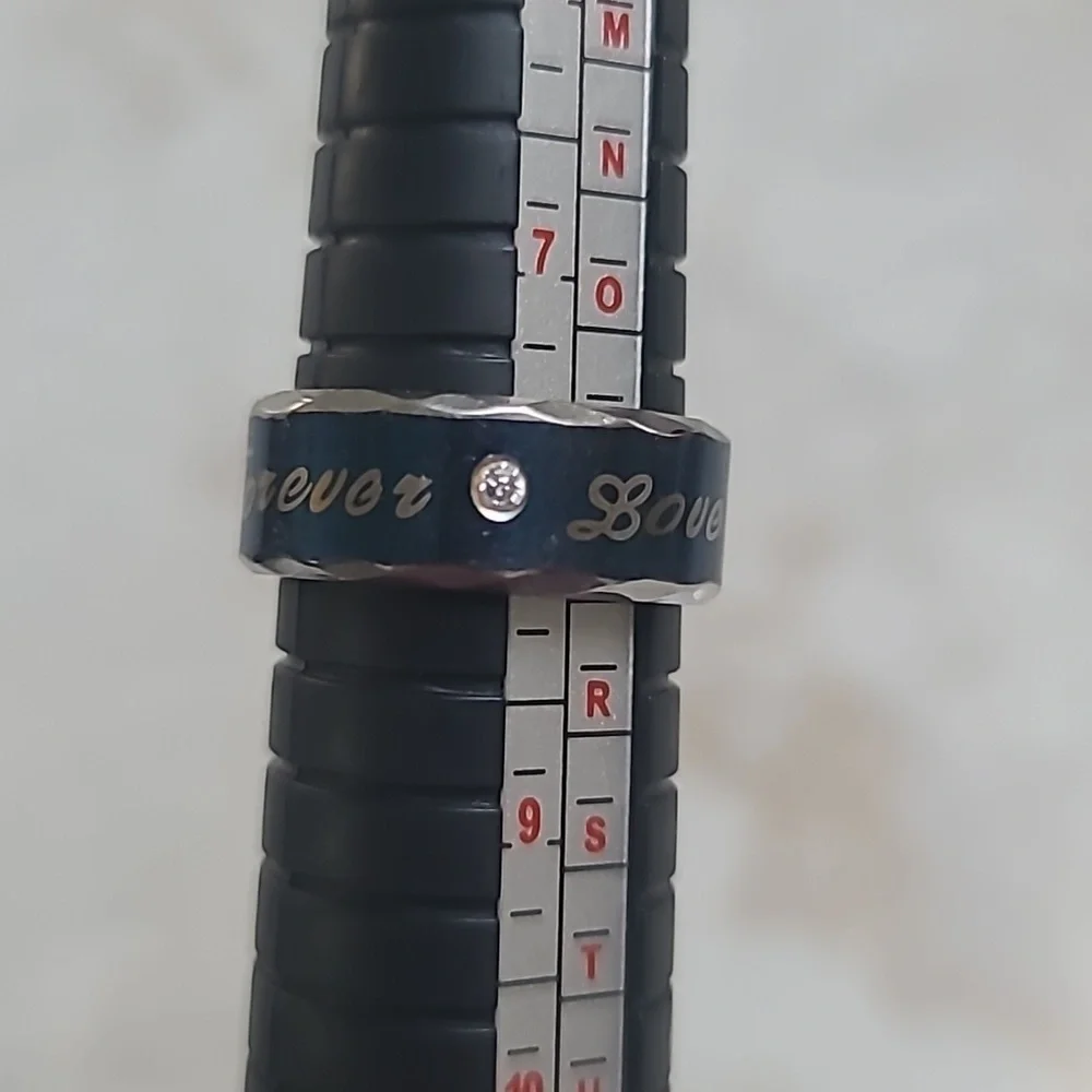 Stainless Steel; Forever  Love Men Ring